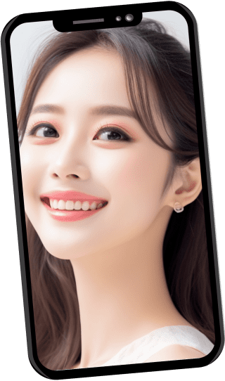 携帯画面の女性