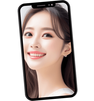 携帯画面の女性